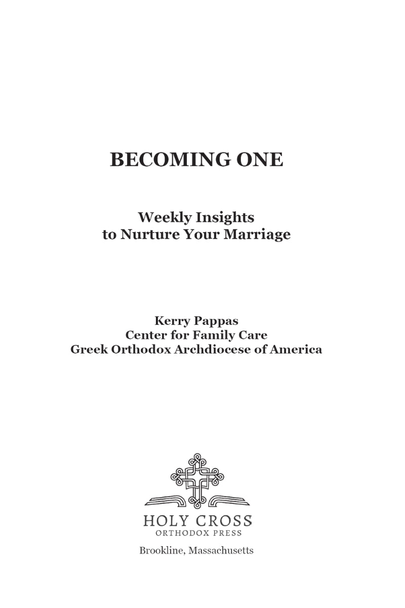 Becoming One: Weekly Insights to Nurture Your Marriage