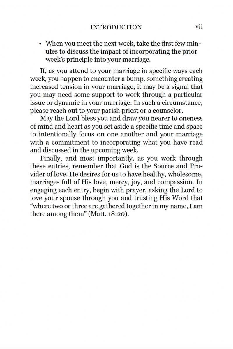 Becoming One: Weekly Insights to Nurture Your Marriage