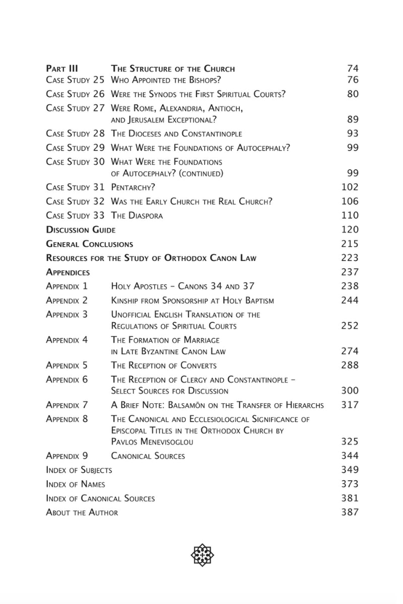 Orthodox Canon Law: A Casebook for Study, Third Edition
