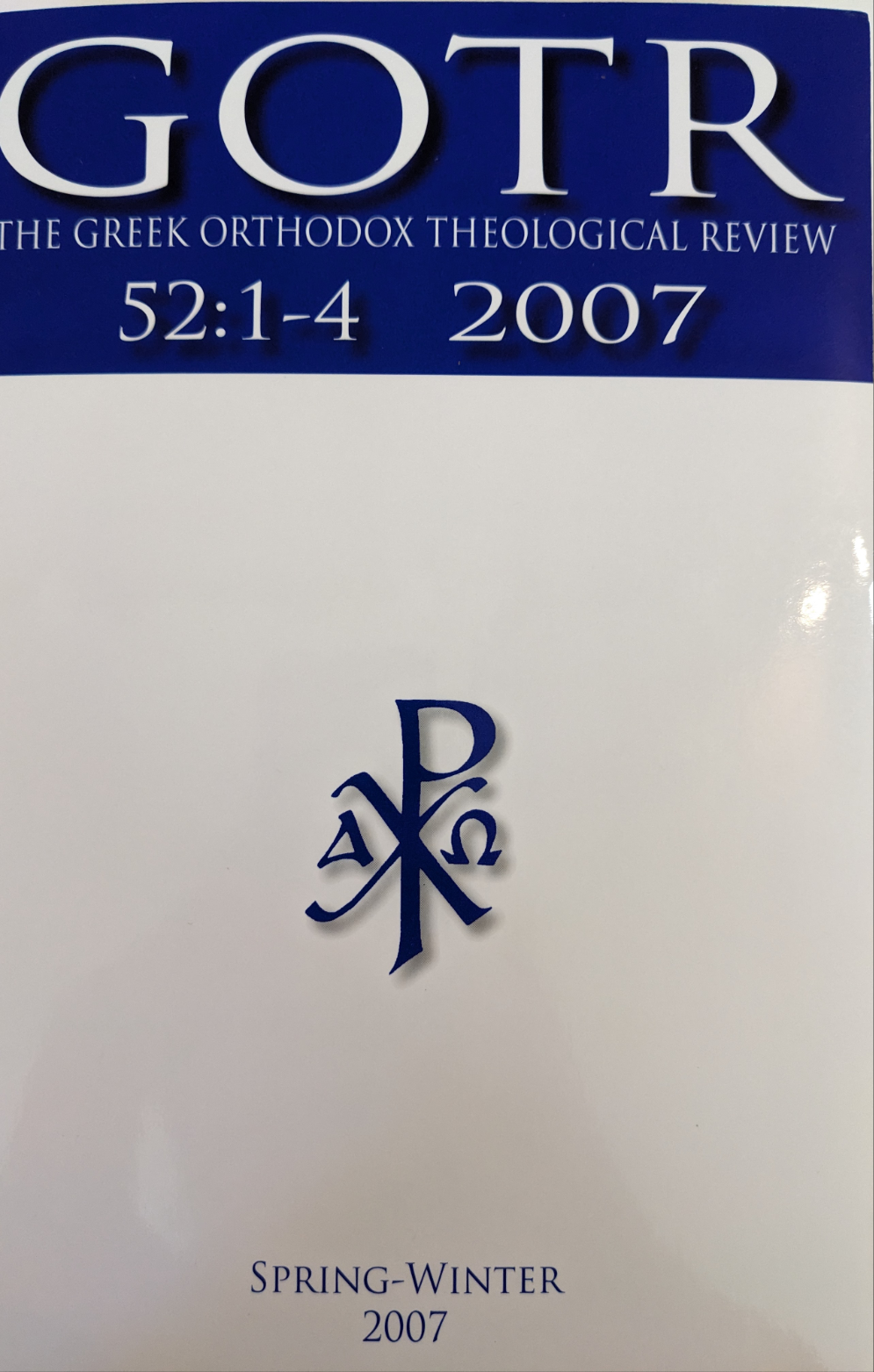The Greek Orthodox Theological Review 52:1-4 2007