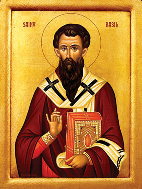 4x6 Icon of St. Basil the Great - 20th c