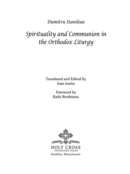 Spirituality and Communion in the Orthodox Liturgy