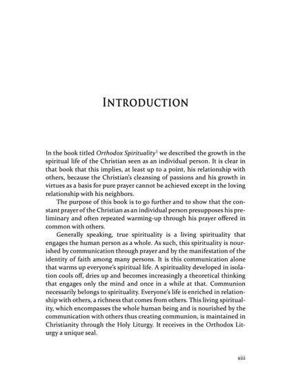 Spirituality and Communion in the Orthodox Liturgy