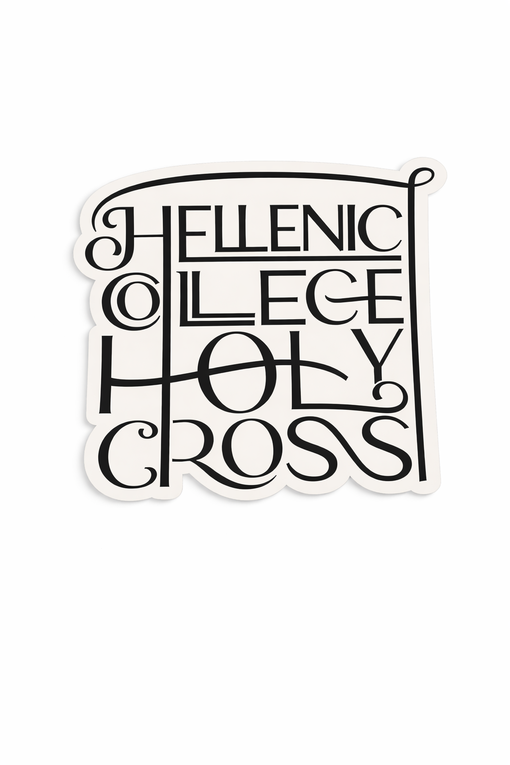Hellenic College Holy Cross Elegant Typography Sticker