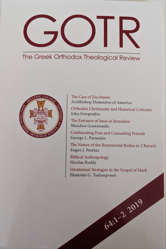 The Greek Orthodox Theological Review 64:1-2 2019