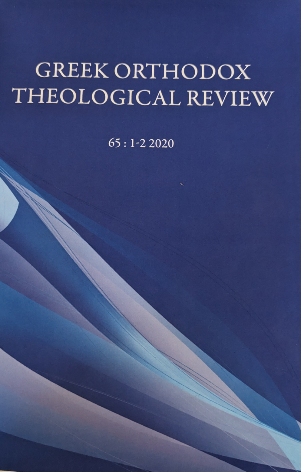 The Greek Orthodox Theological Review 65:1-2 2020