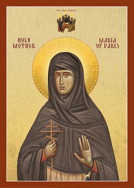4x6 Icon of St. Maria of Paris - 20th c