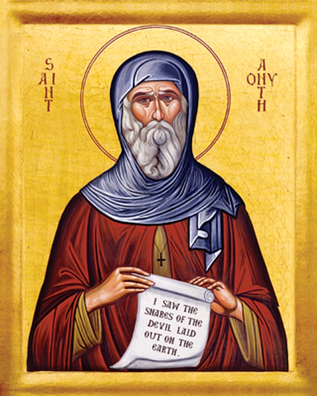 4x6 Icon of St. Anthony the Great - 20th c.